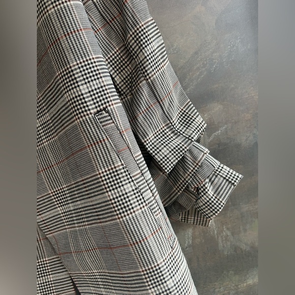 NWT Philosophy Gray Plaid Open Front Blazer - Picture 5 of 8